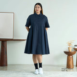 Gathered Midi Shirt Dress