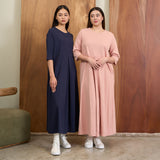 Pleated Front Maxi Dress