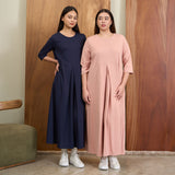 Pleated Front Maxi Dress
