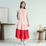 Colorblock Tiered Maxi Dress