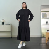 Button-Up Gathered Maxi Dress