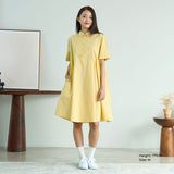 Gathered Midi Shirt Dress