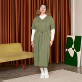 Front Tie Midi Dress