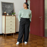 Straight-Leg Pleated Trousers