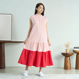 Colorblock Tiered Maxi Dress