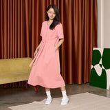 Front Tie Midi Dress