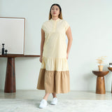 Colorblock Tiered Maxi Dress