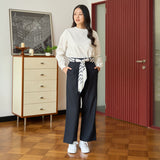 Straight-Leg Pleated Trousers