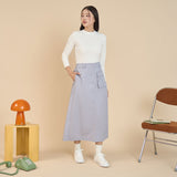Patch Pocket Maxi Skirt
