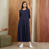 Pleated Front Maxi Dress