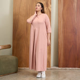 Pleated Front Maxi Dress