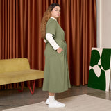 Front Tie Midi Dress