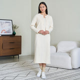 Ribbed Midi Dress (Cream)
