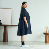 Gathered Midi Shirt Dress