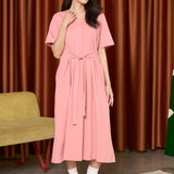 Front Tie Midi Dress