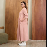 Pleated Front Maxi Dress