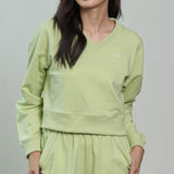 Embroidered Cropped Sweatshirt