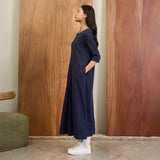 Pleated Front Maxi Dress