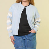 Striped Sleeve Cardigan