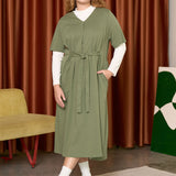 Front Tie Midi Dress