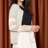 Striped Sleeve Cardigan