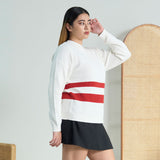 Contrast Striped Knitted Sweater