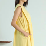 Relaxed Pleated Maxi Dress
