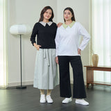 Contrast Collared Blouse