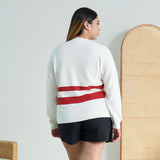 Contrast Striped Knitted Sweater