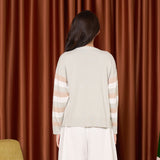 Striped Sleeve Cardigan