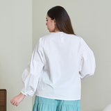 Pleated Sleeve Blouse
