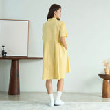 Gathered Midi Shirt Dress