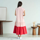 Colorblock Tiered Maxi Dress