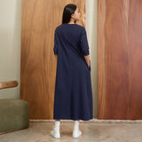Pleated Front Maxi Dress