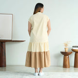Colorblock Tiered Maxi Dress