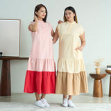 Colorblock Tiered Maxi Dress