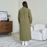 A-Line Maxi Shirt Dress