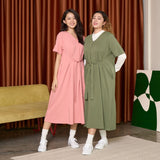 Front Tie Midi Dress