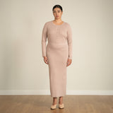 Ribbed Knit Midi Skirt