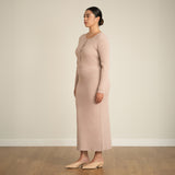 Ribbed Knit Midi Skirt