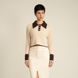Ribbed Knit Cropped Sweater