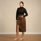 Front Slit Pencil Skirt
