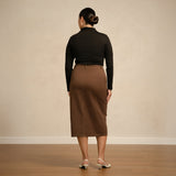 Front Slit Pencil Skirt