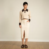 Front Slit Pencil Skirt