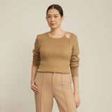 Asymmetry Knit Cut-Out Top