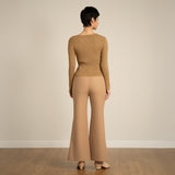Asymmetry Knit Cut-Out Top