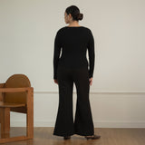 Asymmetry Knit Cut-Out Top