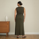 Knitted Flare Maxi Skirt