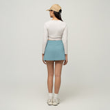 Cropped Ribbed Long Sleeve Top