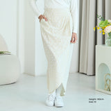 Floral Ruched Maxi Tulip Skirt (Light Khaki)